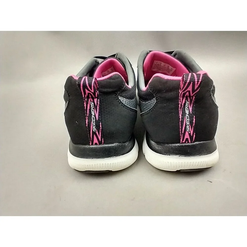 Skechers Dual Lite‎ Light Weight Sneakers Black Pink Women's 7